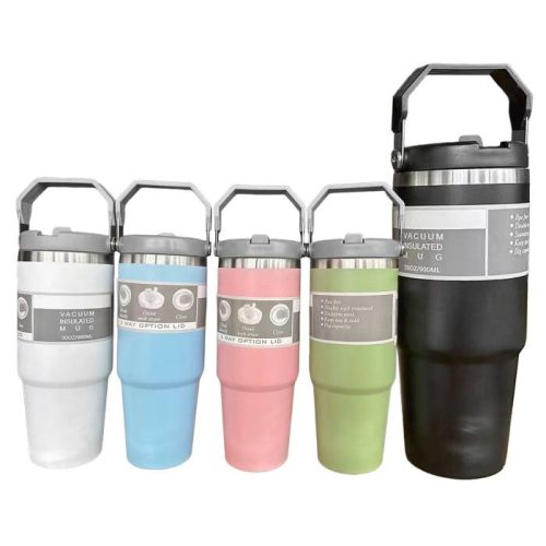 Θερμός Με Ανοιγόμενο Καλαμάκι 900 ML