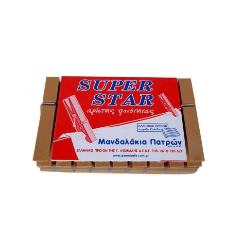 Μανταλάκια Πλαστικά Super Star 18 ΤΜΧ