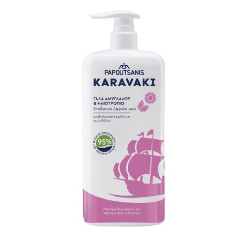 Αφρόλουτρο Papoutsanis Karavaki Γάλα Αμυγδάλου & Ηλιοτρόπιο 750 ML