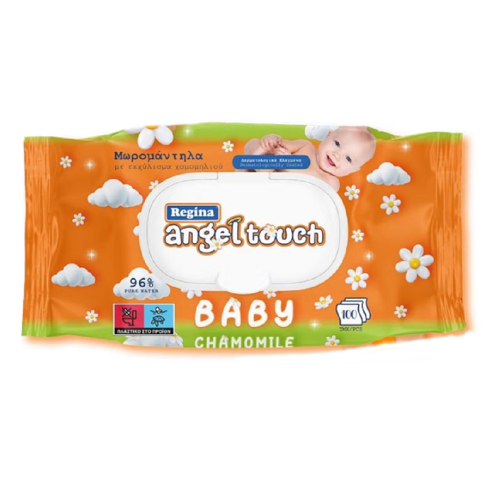 Μωρομάντηλα Angel Touch Χαμομήλι 100 ΤΜΧ