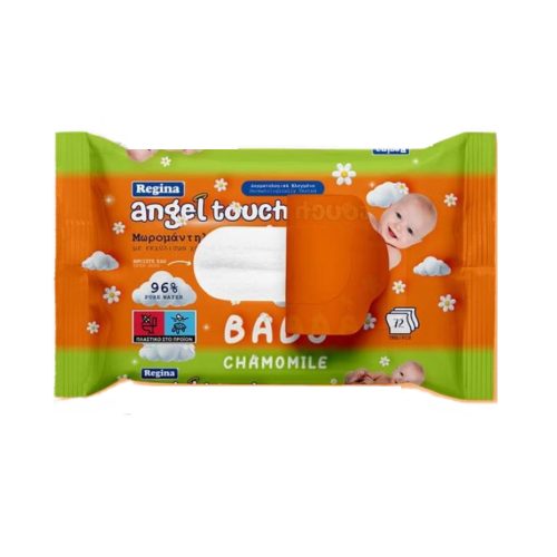 Μωρομάντηλα Angel Touch Χαμομήλι 72 ΤΜΧ